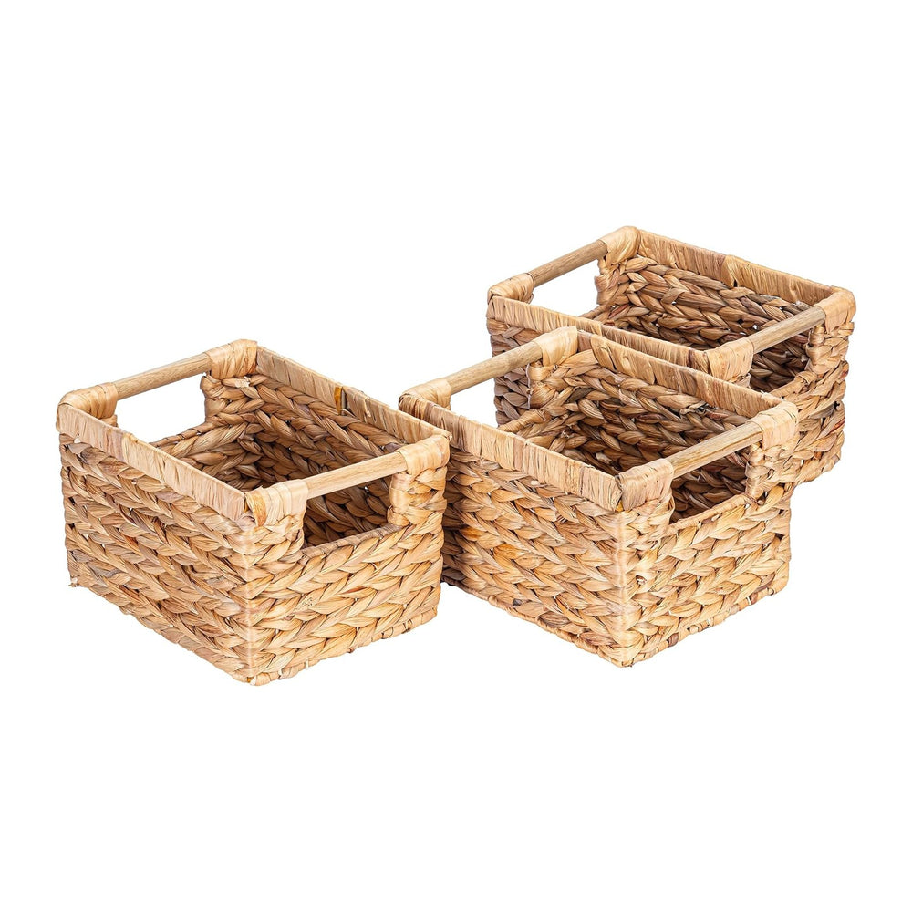 Small Wicker Baskets for Organizing Bathroom, Hyacinth Baskets for Storage
