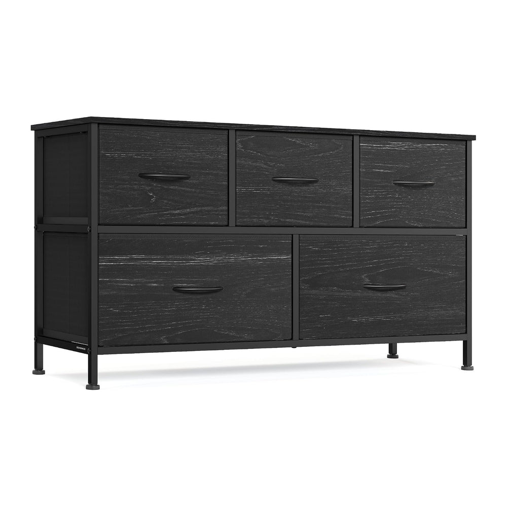 SONGMICS Dresser for Bedroom, Wide Dresser with 5 Fabric Drawers