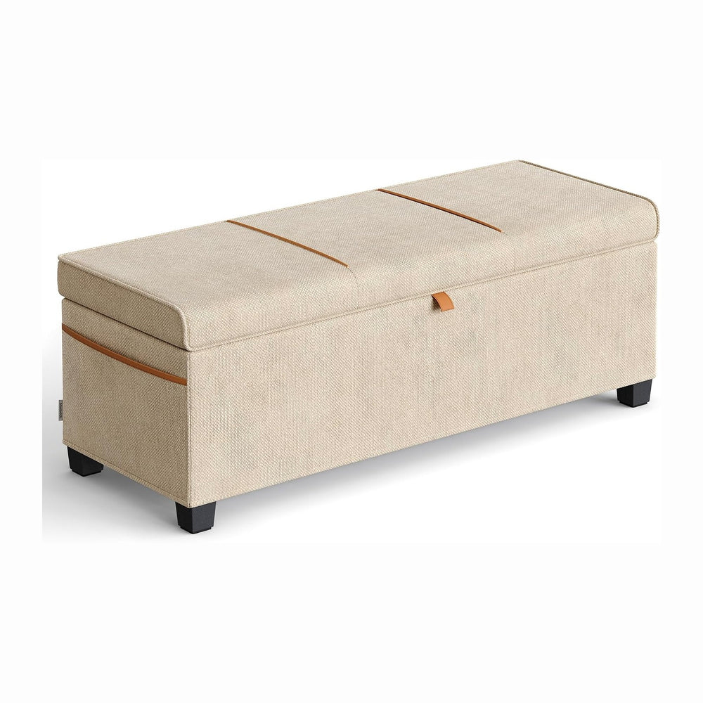 SONGMICS Storage Ottoman Bench, Storage Chest, 15.7 x 43.3 x 15.7 Inches