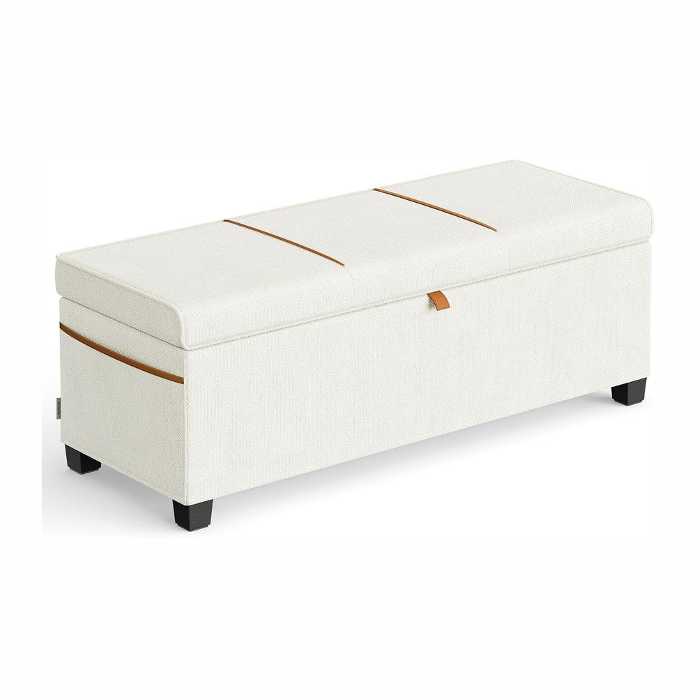 SONGMICS Storage Ottoman Bench, Storage Chest, 15.7 x 43.3 x 15.7 Inches