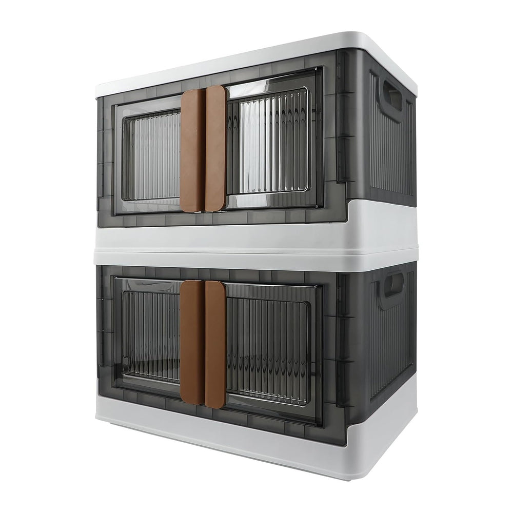 Storage Bin, Foldable Cabinet, 8.4 Gallon (32L) Capacity (Each One), 2 Packs,...