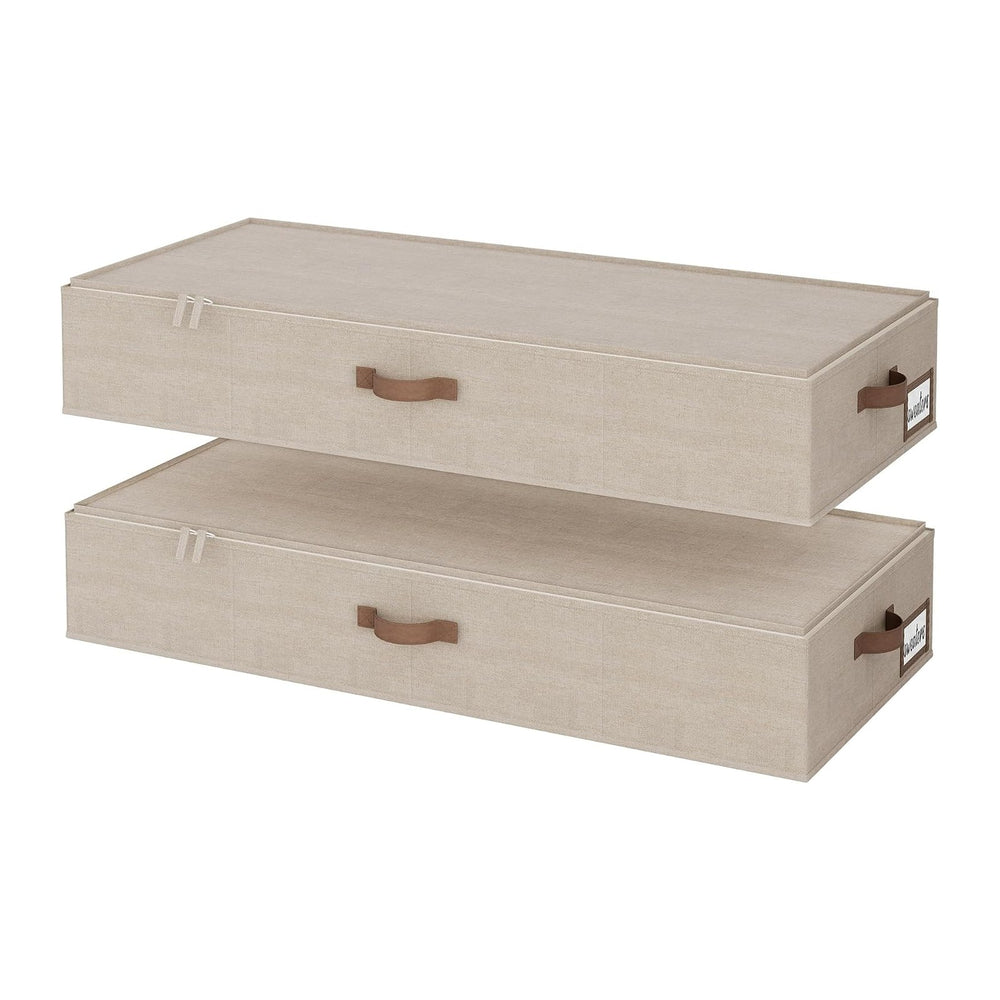 StorageWorks 7 Inch Low Profile Under Bed Clothes Storage Bins with Lids