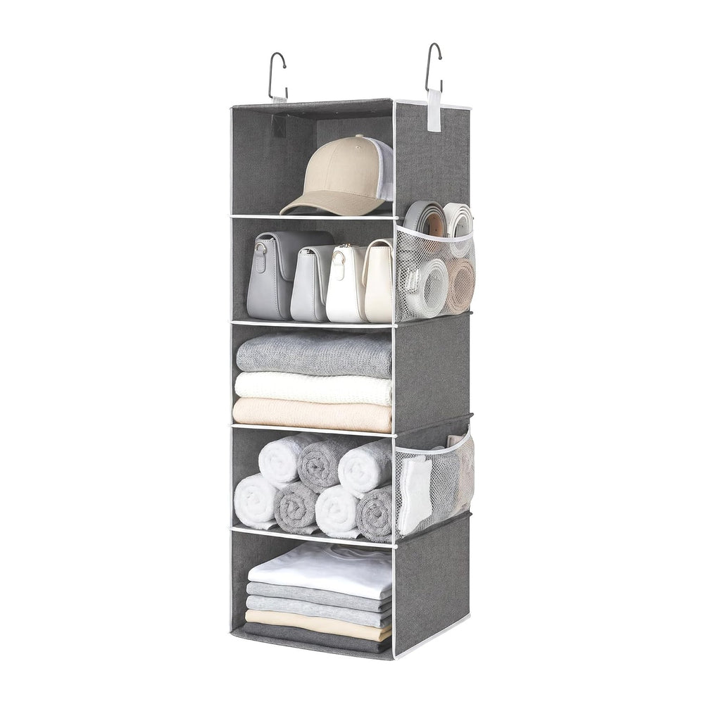 StorageWorks Hanging Closet Organizer for Small Closets, 5 Shelf