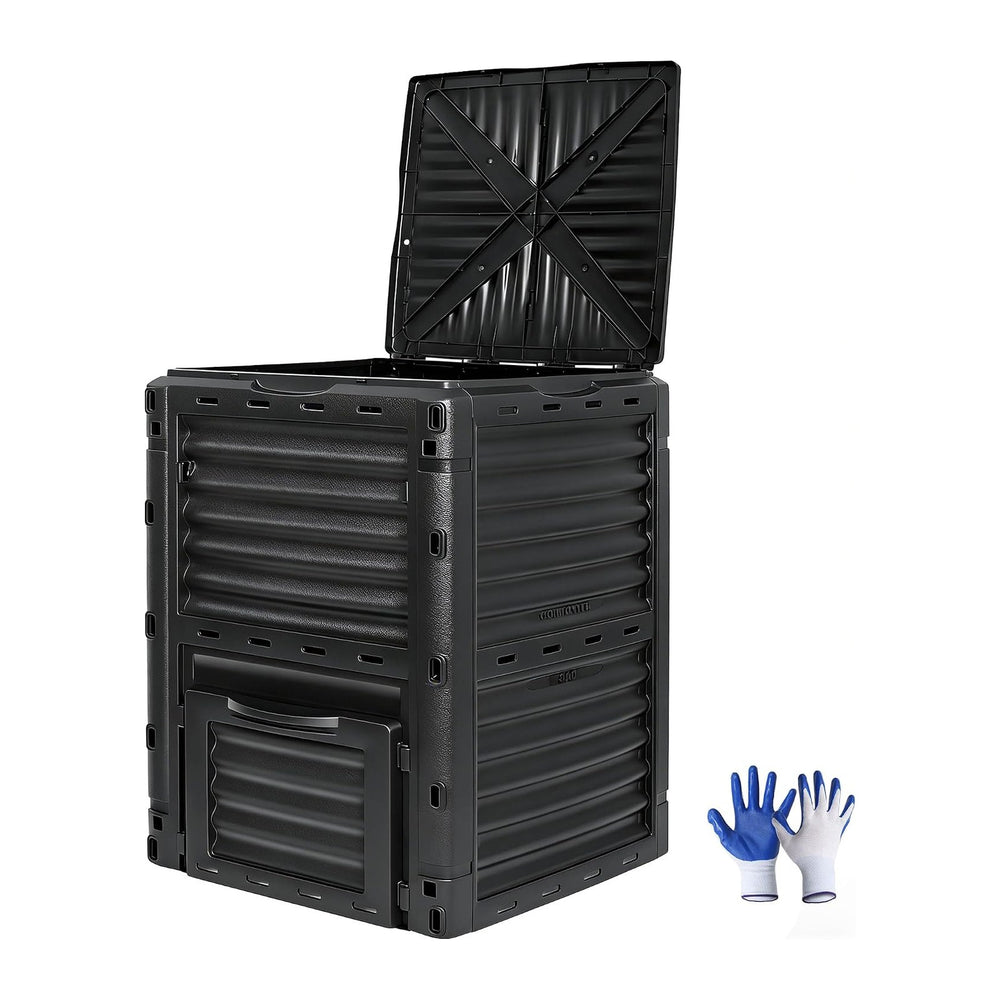 SUPER DEAL 80 Gallon Compost Bin, Outdoor 300 L Garden Composter, Large Capac...