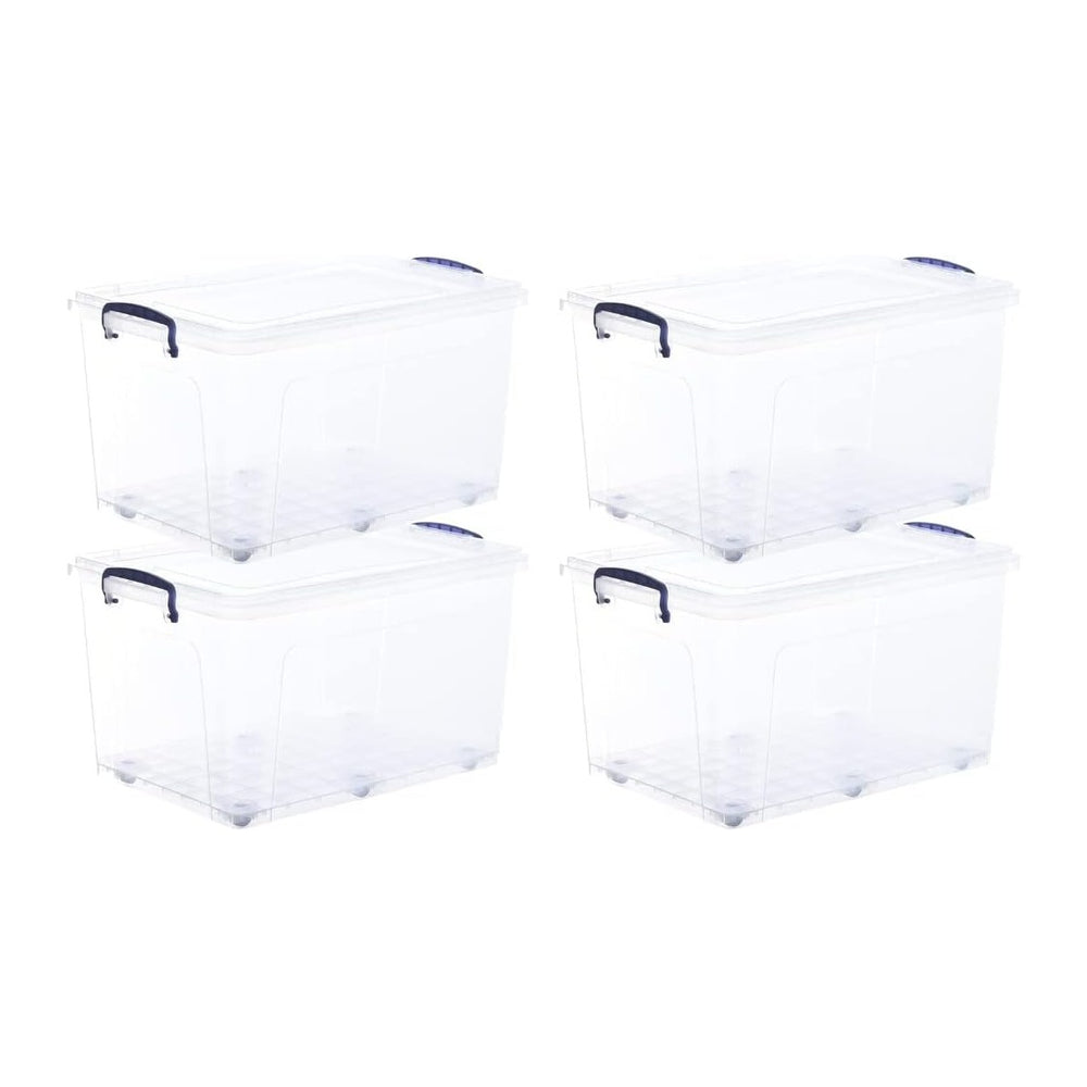 Superio Storage Bins with Lids, Stackable Totes, BPA Free, Odor Free, Organizer