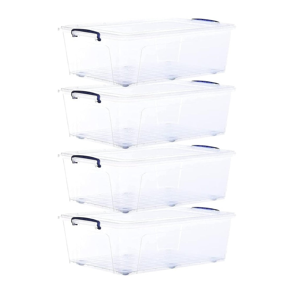 Superio Storage Bins with Lids, Stackable Totes, BPA Free, Odor Free, Organizer