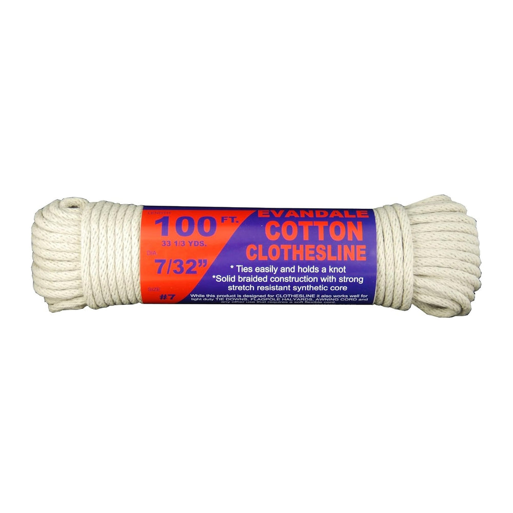 T.W Evans Cordage 43-070 7/32-Inch Evandale Cotton Clothesline 100 Hank (Pack...