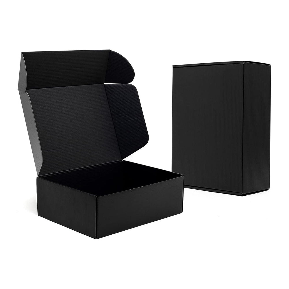 Timirog 12x9x4" Black Shipping Boxes 20 Pack Corrugated Cardboard Box