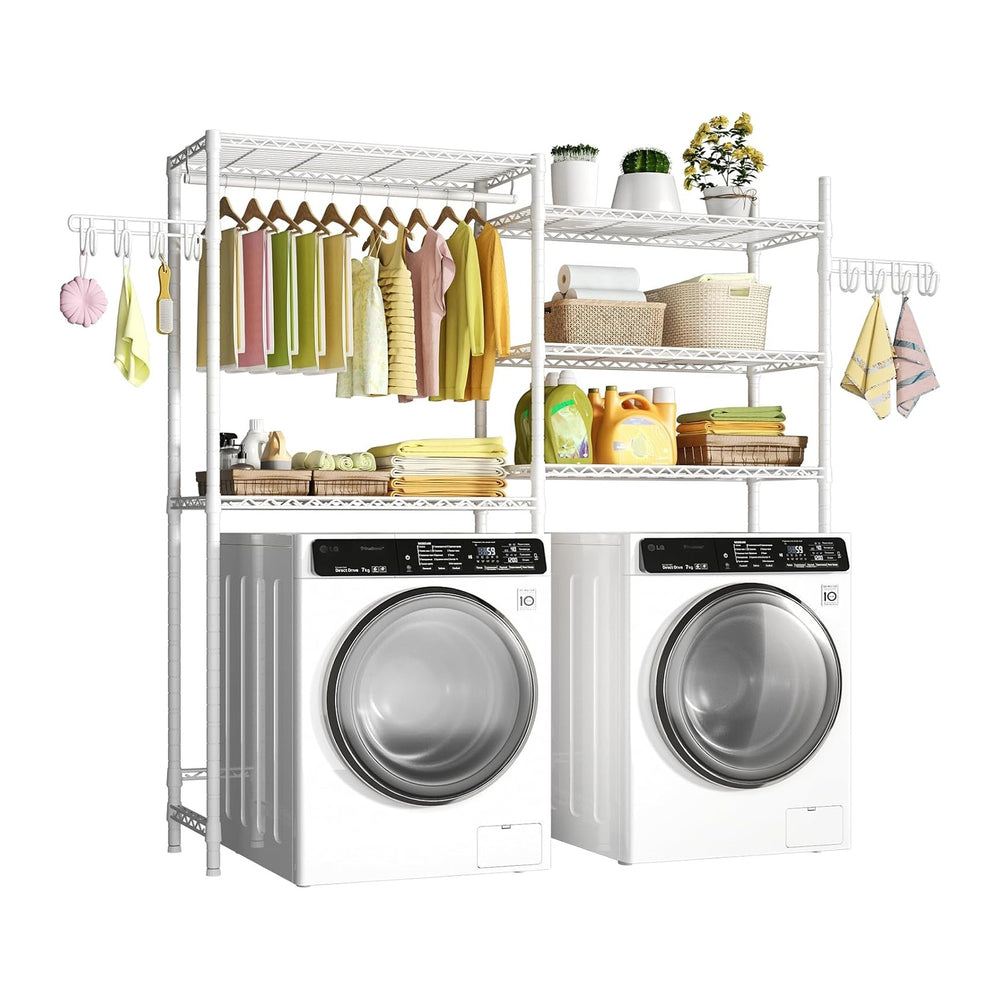 Ulif U6 Clothes Drying Rack, 5-Tier Over Washer and Dryer Shelves