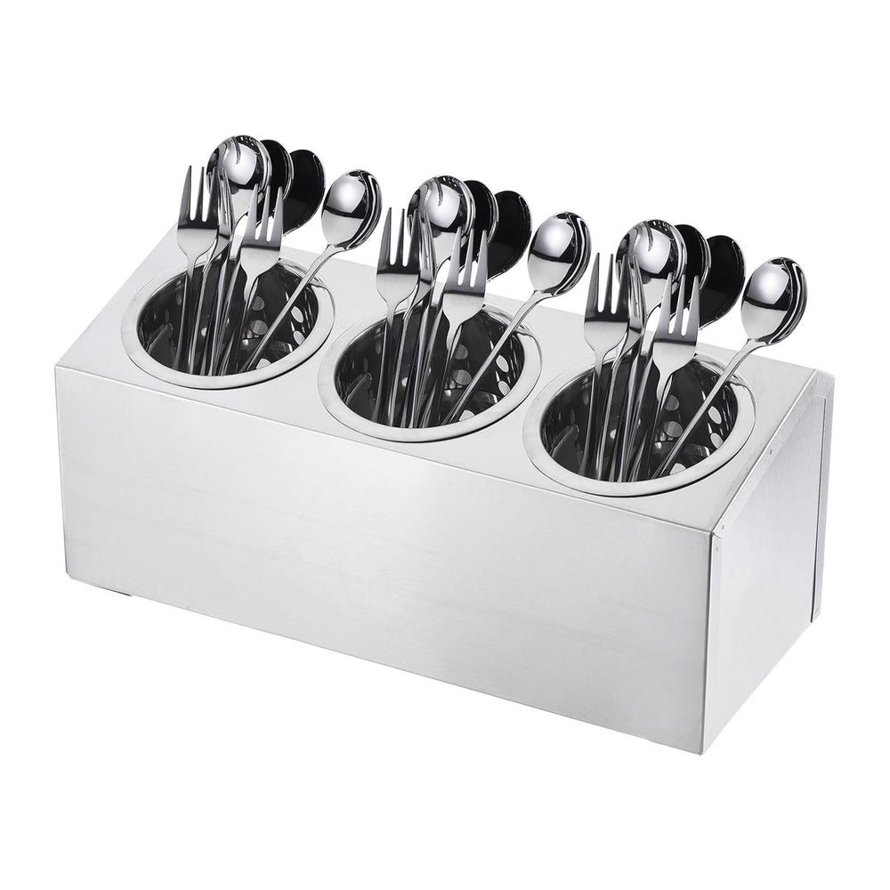 uxcell Kitchen Utensil Holder, Stainless Steel Cylinder Flatware Silverware U...