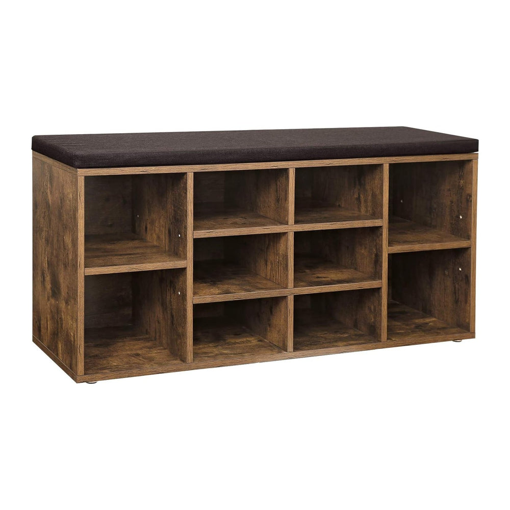 VASAGLE CUSTOS Collection - Shoe Bench, Storage Bench with Padded Seat, Entry...