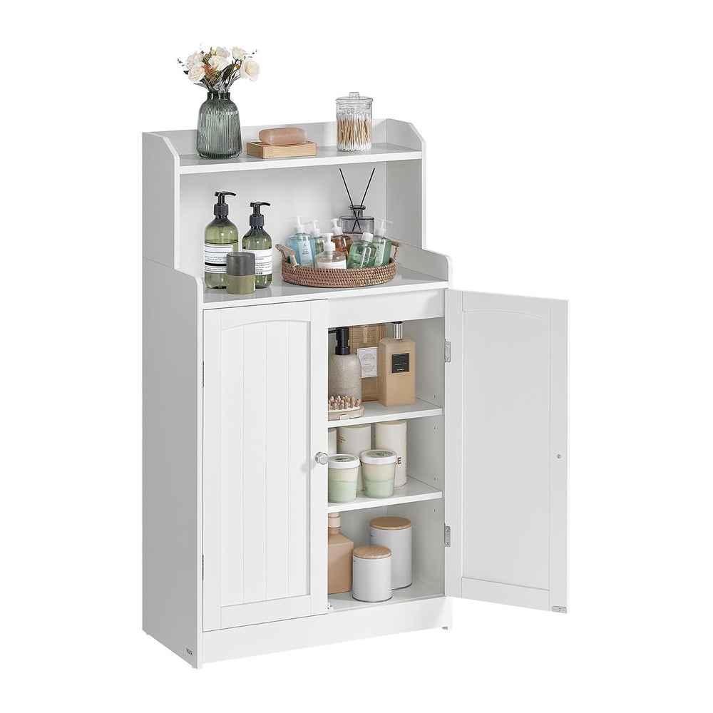 VASAGLE Tall Bathroom Storage Cabinet, Floor Cabinet with 2 Doors, 39.4" H