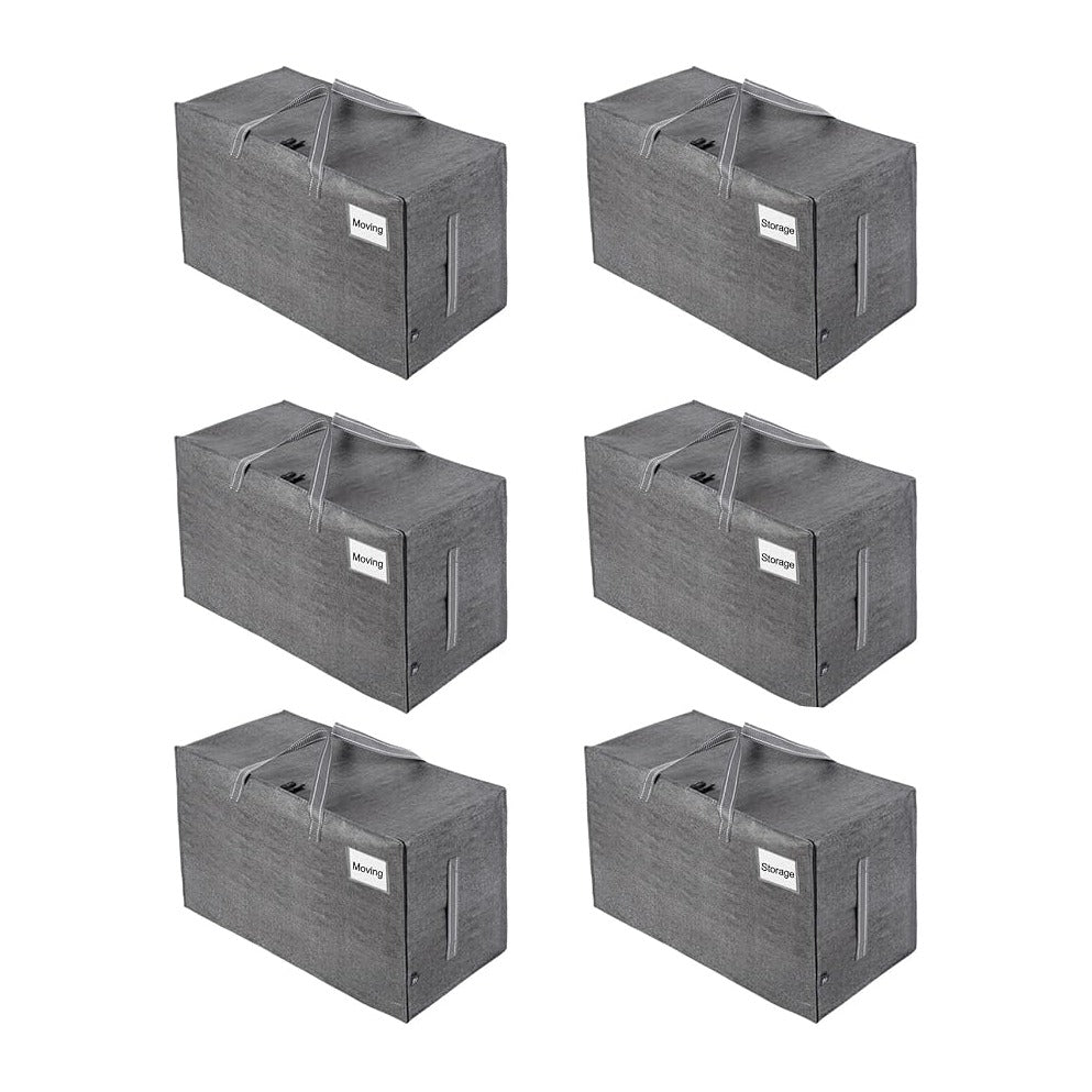 VENO 6 Pack Moving and Storage Bags, Heavy Duty, Alternative to Moving Boxes