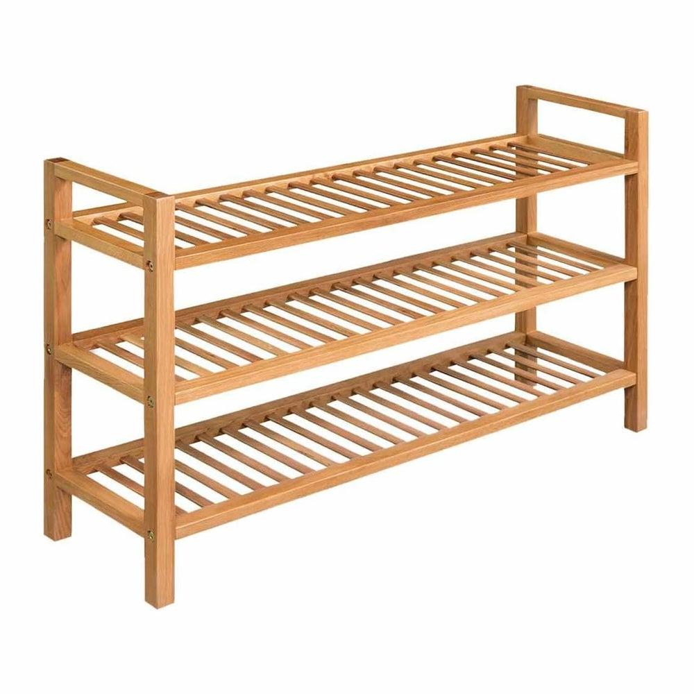 vidaXL Oak Shoe Rack 3 Levels Shoe Rack Shoe Rack Wooden Stand Shelf