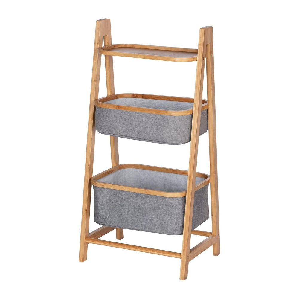 WENKO Shelving Unit with Two Storage Baskets, Open Shelf for Bathroom, Bedroo...