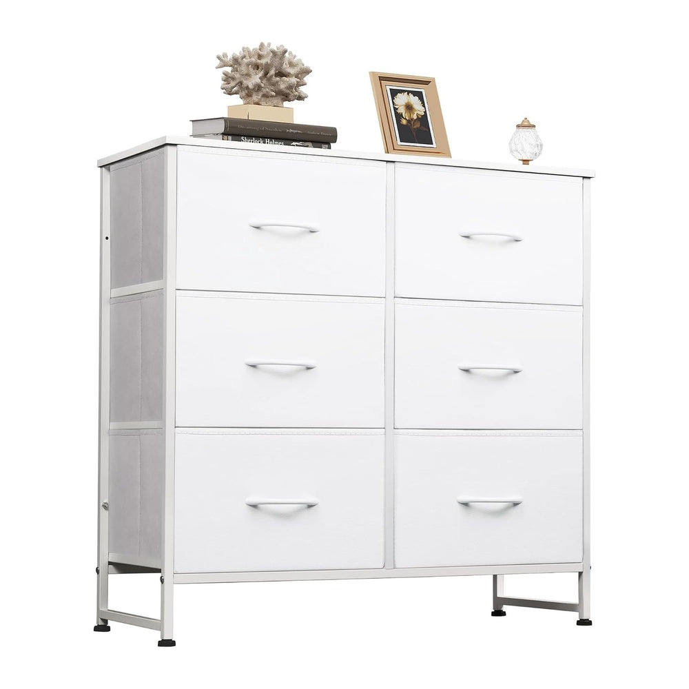 WLIVE Dresser for Bedroom with 6 Drawers, White