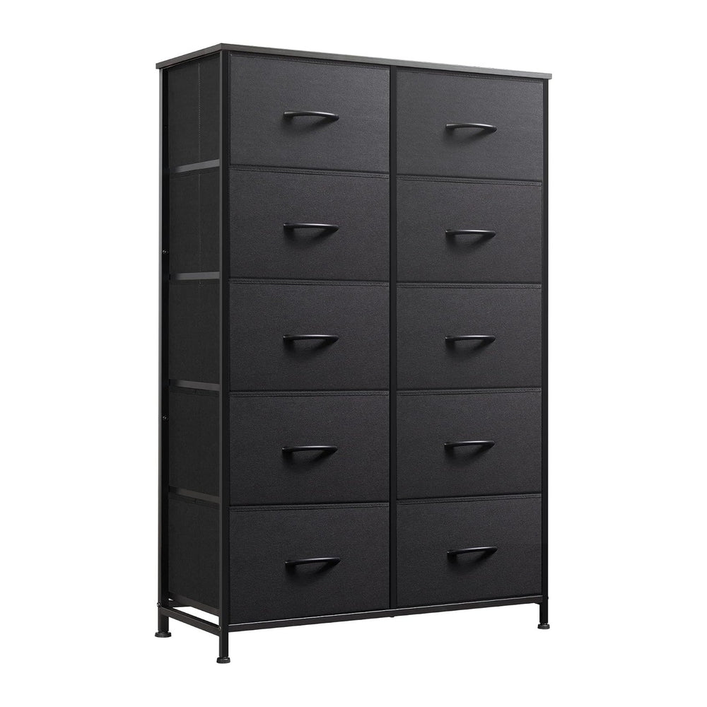 WLIVE Tall Dresser for Bedroom with 10 Drawers, Black