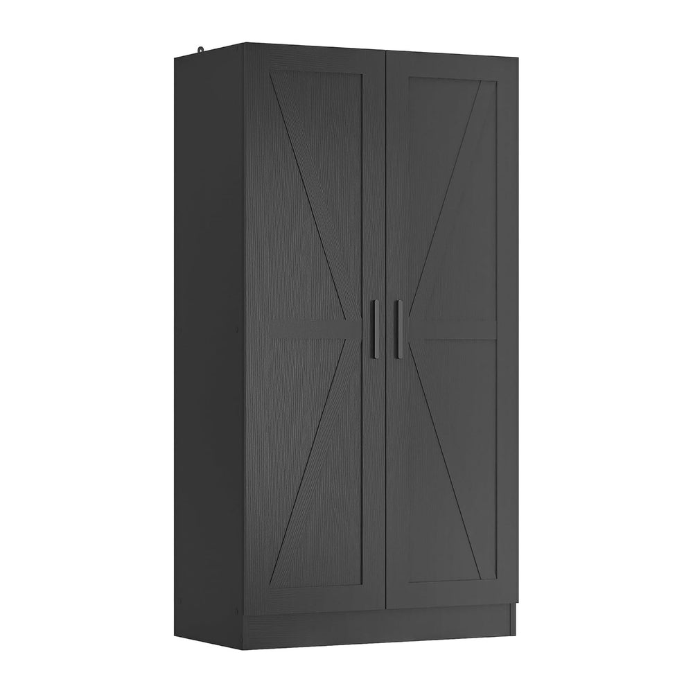 Wooden Storage Cabinet, Collection Food Pantry Narrow Cabinet Free Standing w...