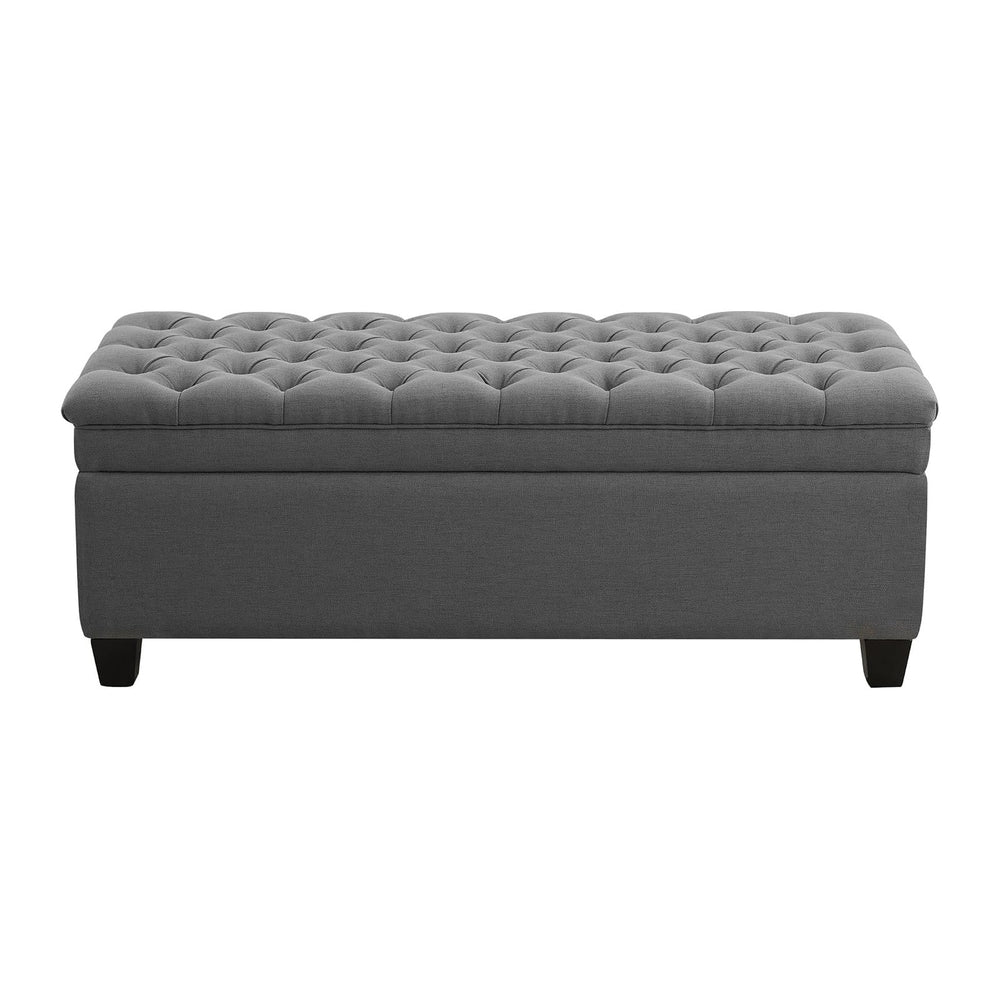 WUTUTUEE 51" Fabric Storage Ottoman Bench, Upholstered Rectangle End of ...