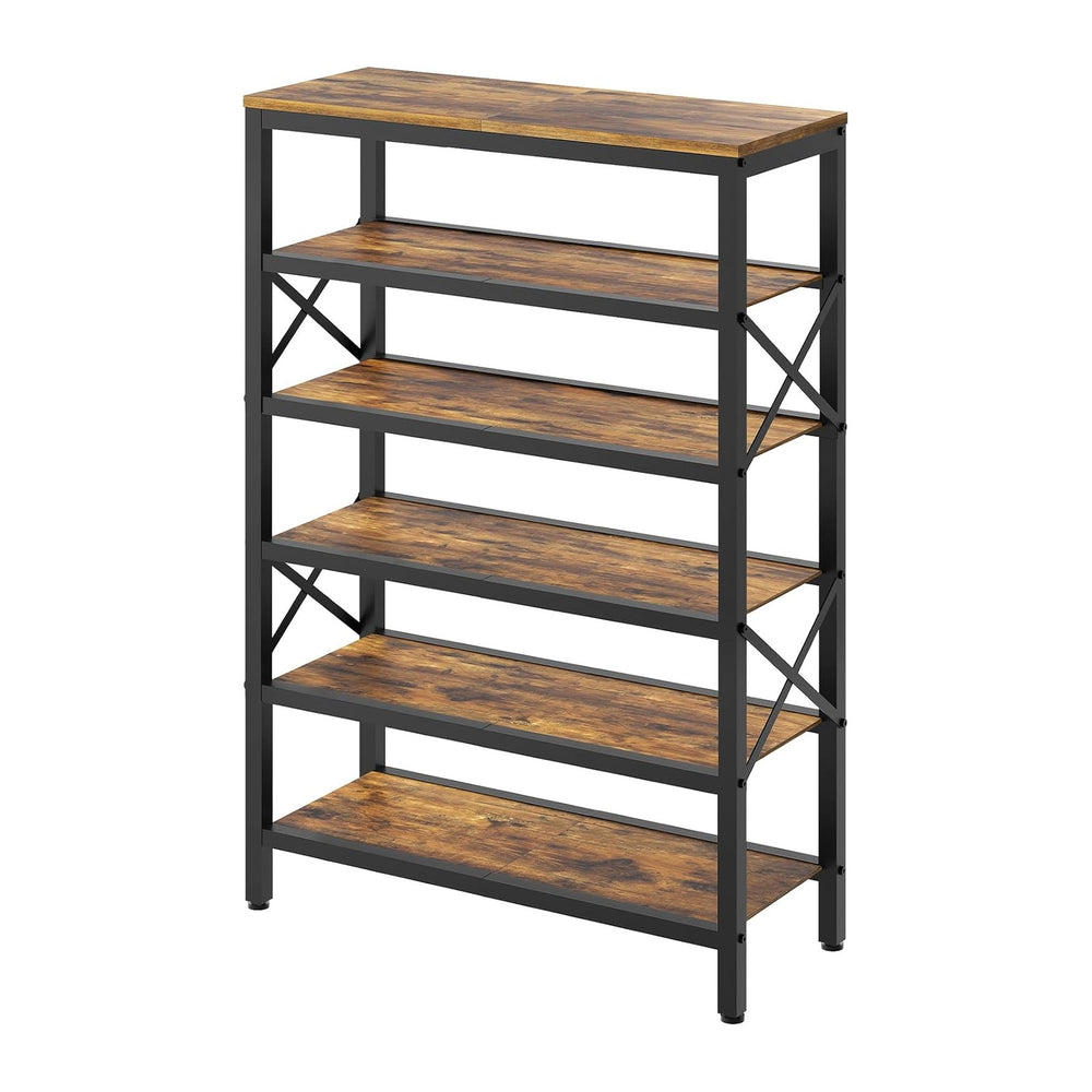 YATINEY 6-Tier Tall Shoe Rack Organizer, Wooden Shoe Storage for Closet Holds...