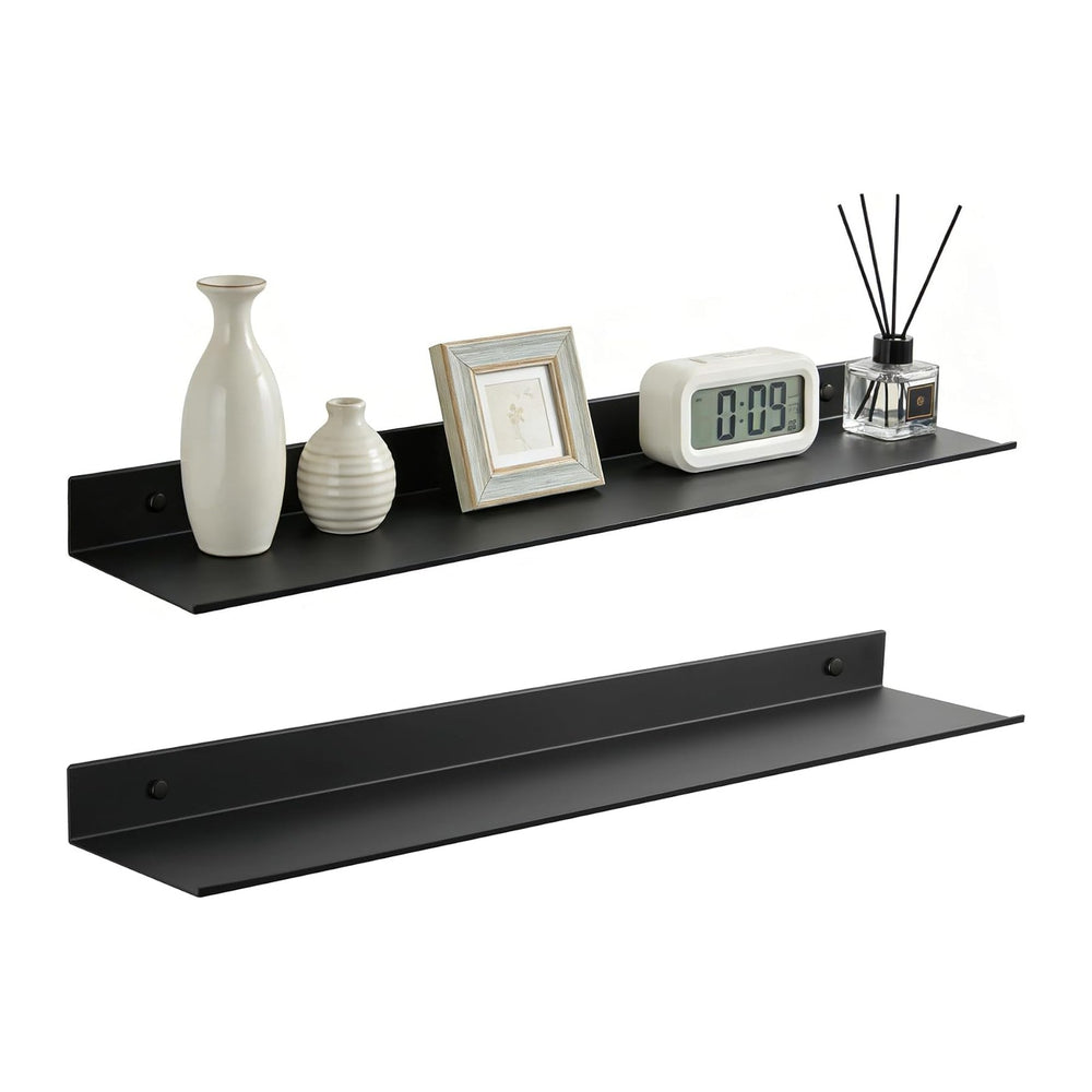 Z metnal Wall Shelf, Long Floating Shelves, Metal Hanging Shelf for Living Ro...