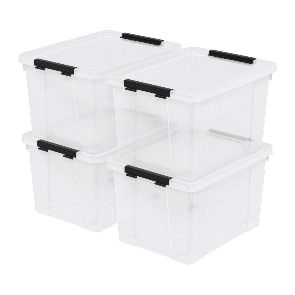 Zopnny 40 Quart Clear Latching Box