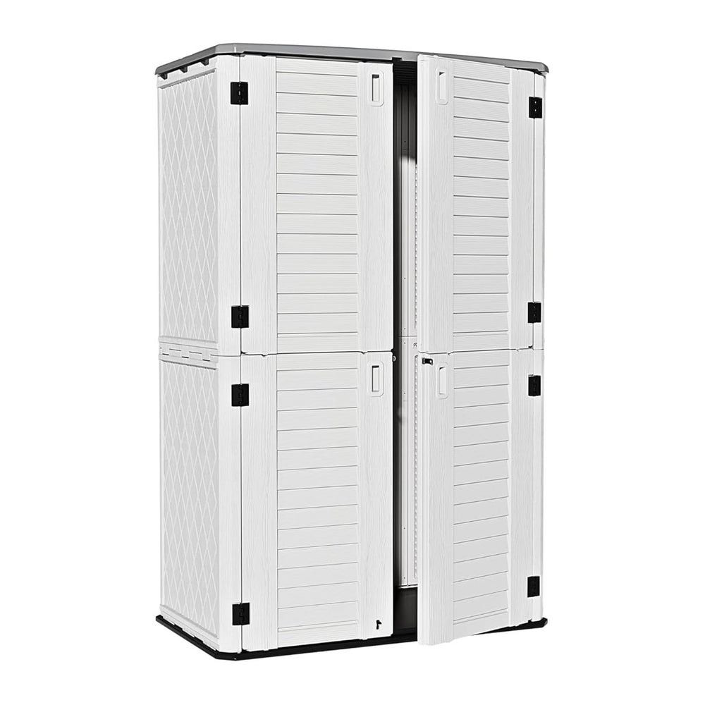 ZZM Large 67 Cu.ft Waterproof Storage Shed, Outdoor Storage Cabinet，Durable